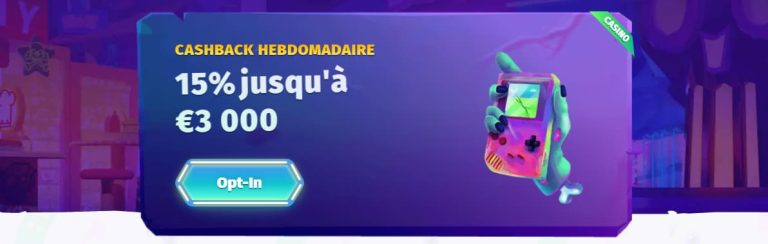 Casombie Casino cashback hebdomadaire